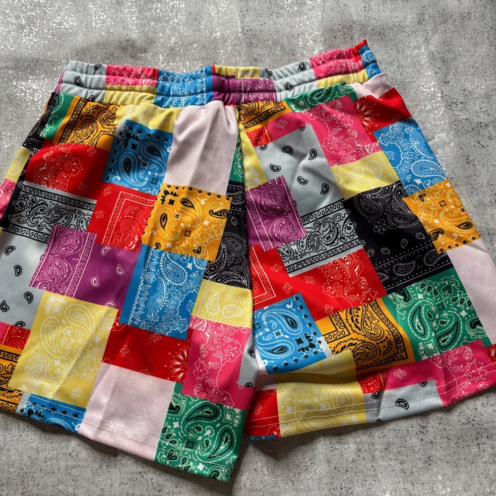 Colorful Patchwork Shorts - Picture 2 of 3